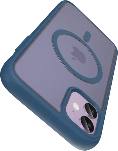 Buddi Frost Apple iPhone 11 Hoesje MagSafe Back Cover Matte Donker Blauw afbeelding 6