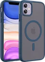 Buddi Frost Apple iPhone 11 Hoesje MagSafe Back Cover Matte Donker Blauw