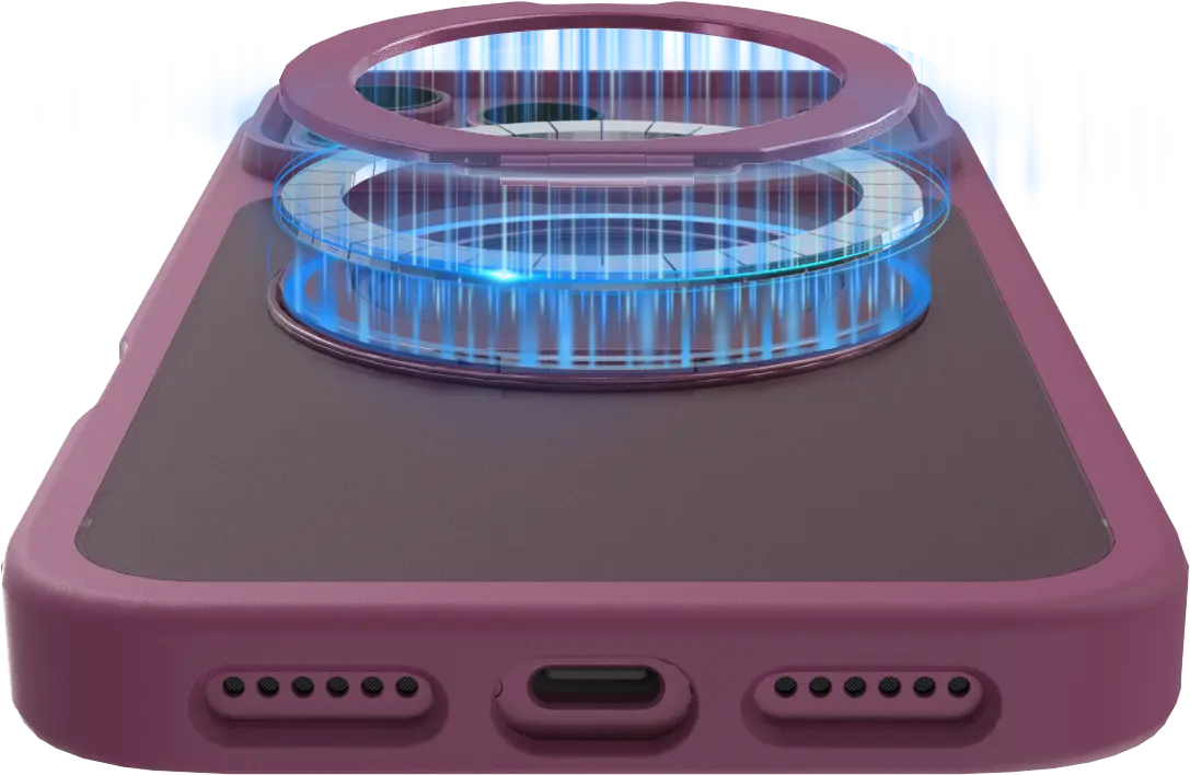 Buddi Frost Apple iPhone 18 Pro Max Hoesje MagSafe Ring Stand Matte Burgundy afbeelding 10