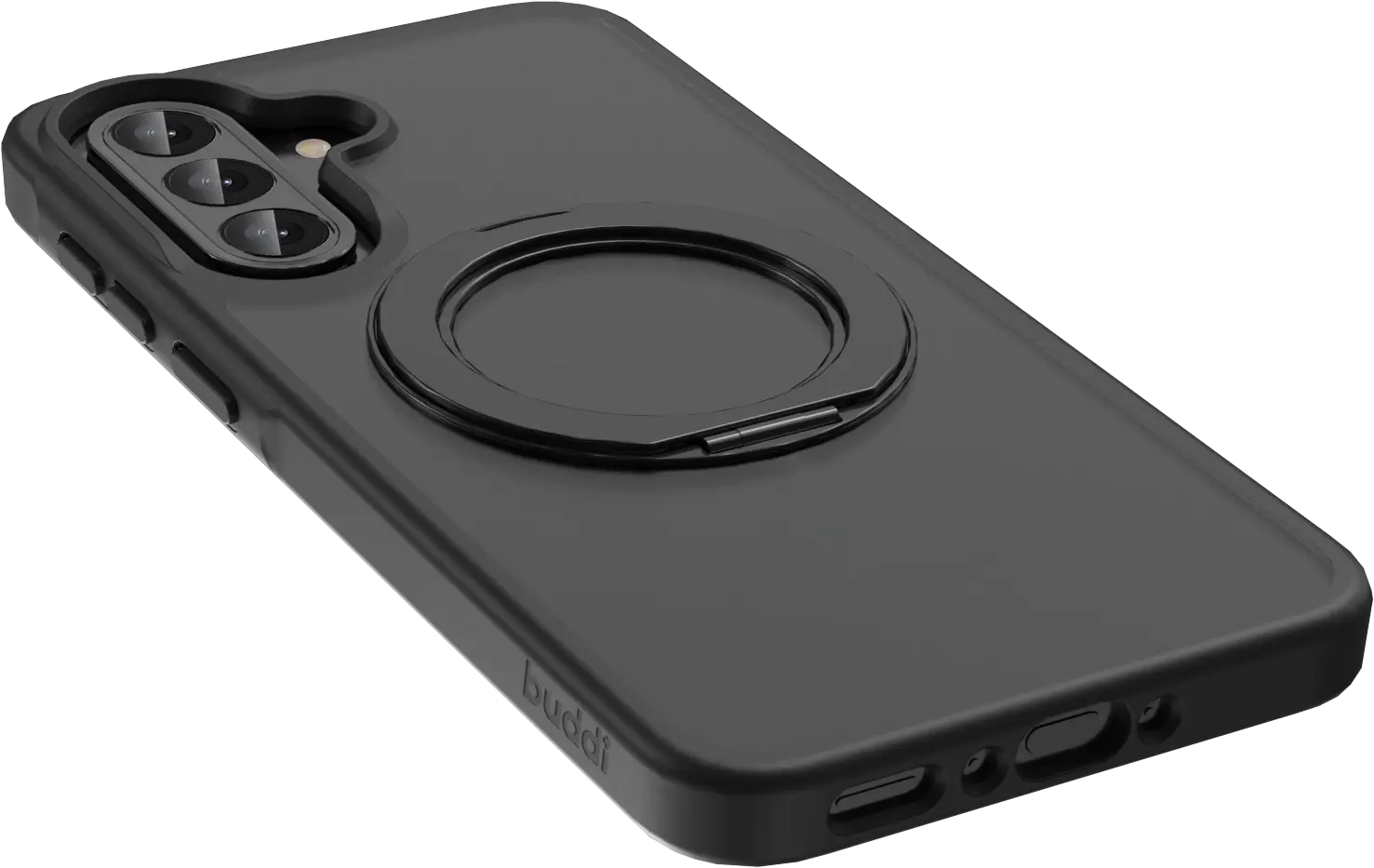 Buddi Frost Samsung Galaxy A37 / A56 / A36 Hoesje MagSafe Ring Stand Matte Zwart afbeelding 9