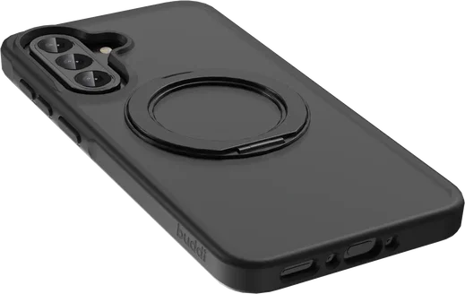 Buddi Frost Samsung Galaxy A37 / A56 / A36 Hoesje MagSafe Ring Stand Matte Zwart afbeelding 9