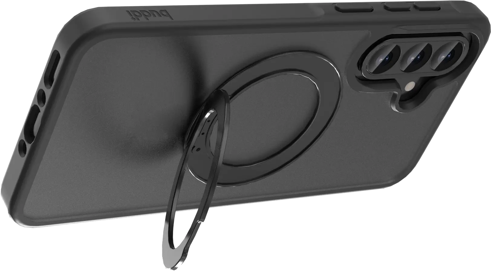 Buddi Frost Samsung Galaxy A37 / A56 / A36 Hoesje MagSafe Ring Stand Matte Zwart afbeelding 6