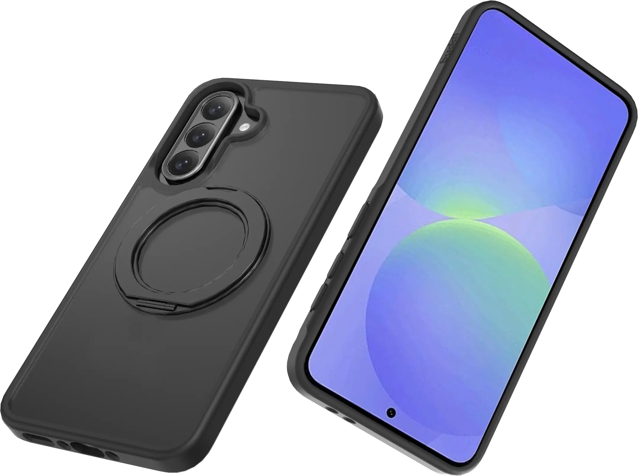 Buddi Frost Samsung Galaxy A37 / A56 / A36 Hoesje MagSafe Ring Stand Matte Zwart afbeelding 12
