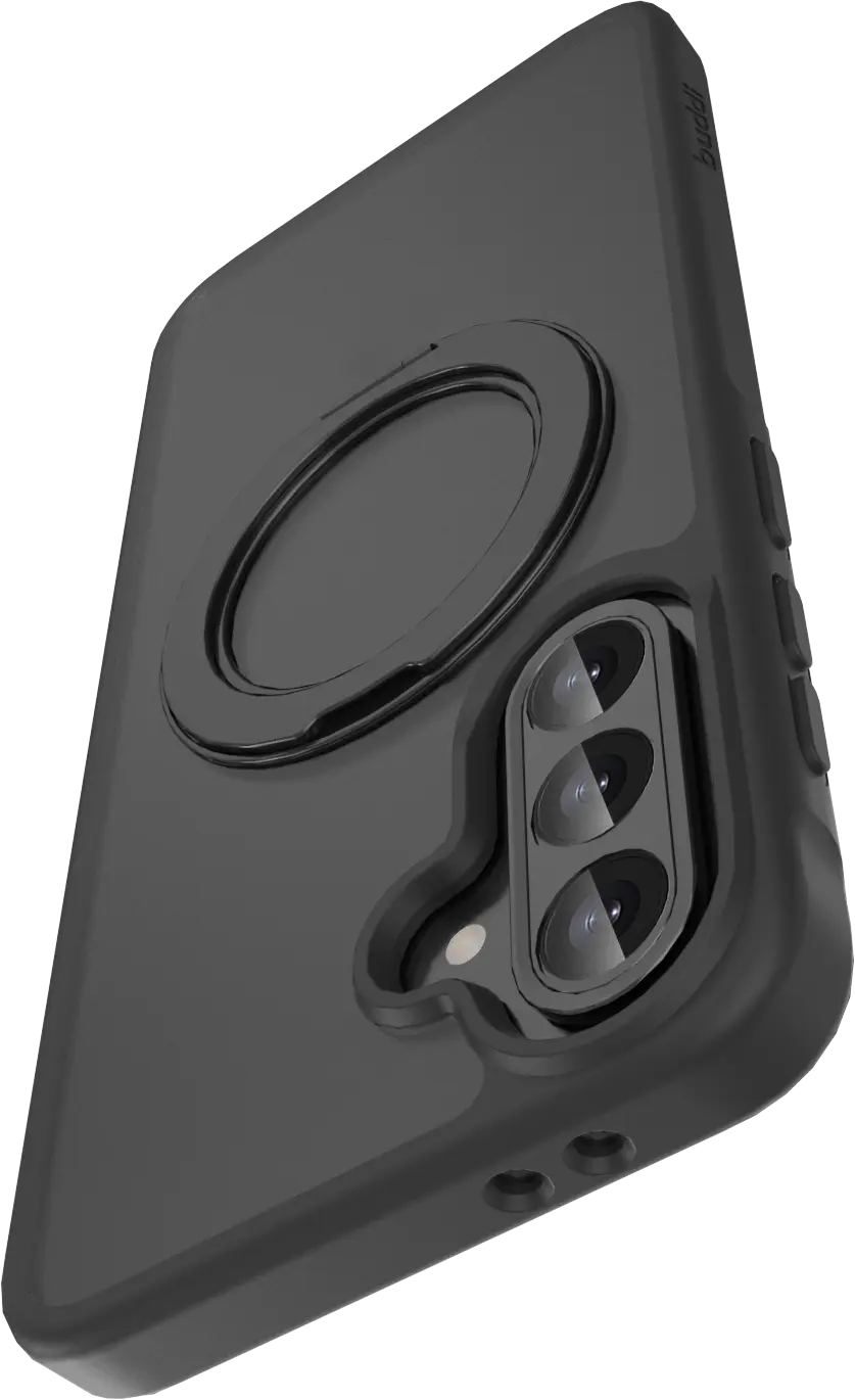 Buddi Frost Samsung Galaxy A37 / A56 / A36 Hoesje MagSafe Ring Stand Matte Zwart afbeelding 11