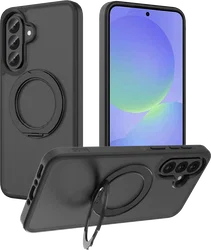 Buddi Frost Samsung Galaxy A37 / A56 / A36 Hoesje MagSafe Ring Stand Matte Zwart afbeelding