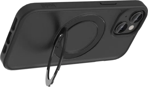 Buddi Frost iPhone 17e/16e/15/14/13 Hoesje MagSafe Ring Stand Matte Zwart afbeelding 8