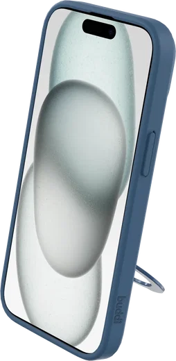 Buddi Frost iPhone 17e/16e/15/14/13 Hoesje MagSafe Ring Stand Matte Donker Blauw afbeelding 11