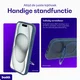 Buddi Frost iPhone 17e/16e/15/14/13 Hoesje MagSafe Ring Stand Matte Donker Blauw afbeelding 3