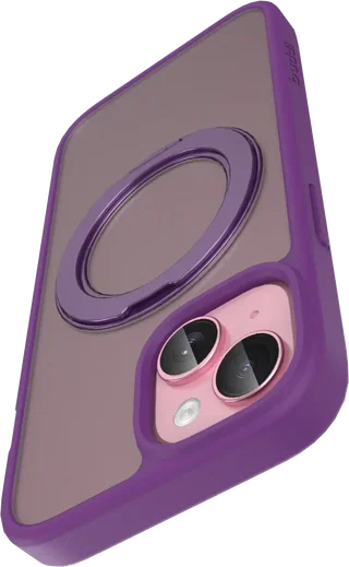 Buddi Frost iPhone 17e/16e/15/14/13 Hoesje MagSafe Ring Stand Matte Paars afbeelding 12