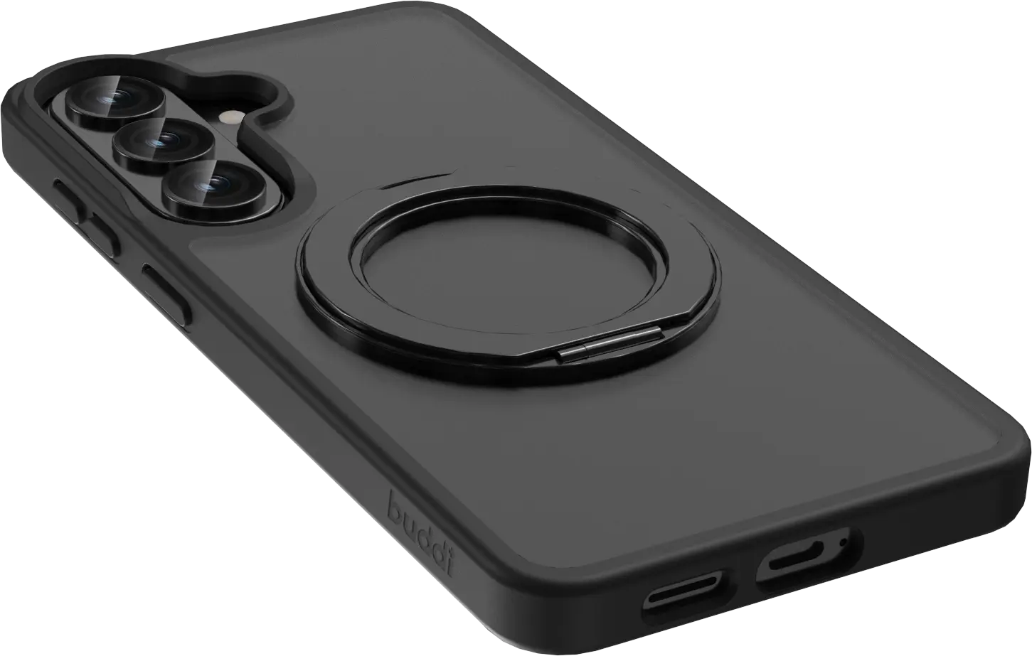 Buddi Frost Samsung Galaxy S26 Hoesje MagSafe Ring Stand Matte Zwart afbeelding 12