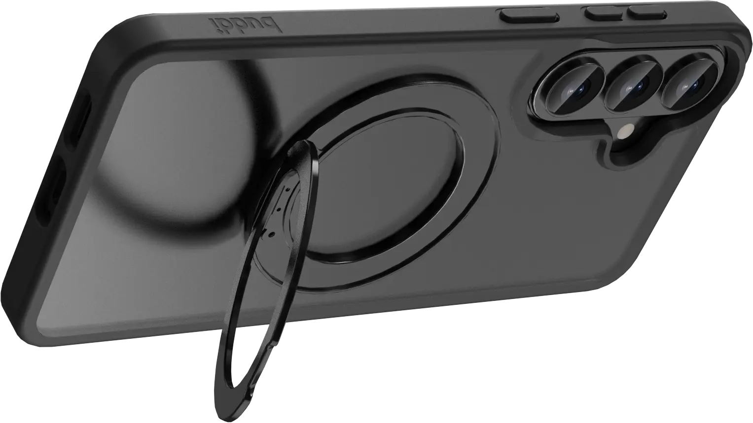 Buddi Frost Samsung Galaxy S26 Hoesje MagSafe Ring Stand Matte Zwart afbeelding 7