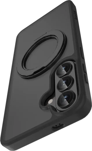 Buddi Frost Samsung Galaxy S26 Hoesje MagSafe Ring Stand Matte Zwart afbeelding 11