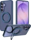 Buddi Frost Samsung Galaxy S26 Hoesje MagSafe Ring Stand Matte Donker Blauw