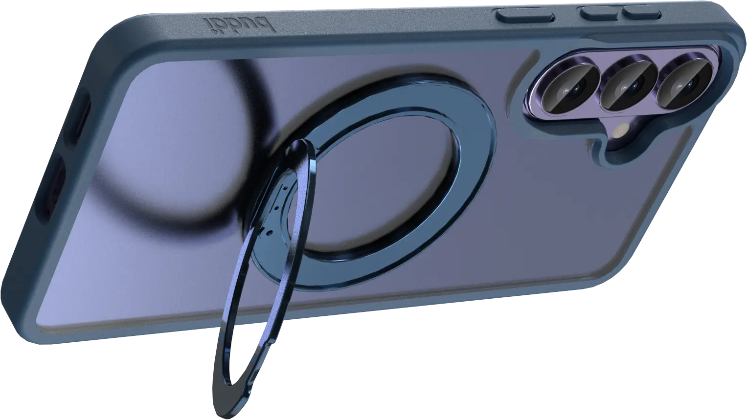 Buddi Frost Samsung Galaxy S26 Hoesje MagSafe Ring Stand Matte Donker Blauw afbeelding 7