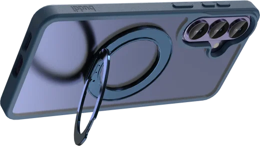 Buddi Frost Samsung Galaxy S26 Hoesje MagSafe Ring Stand Matte Donker Blauw afbeelding 7