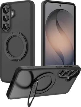 Buddi Frost Samsung Galaxy S26 Plus Hoesje MagSafe Ring Stand Matte Zwart