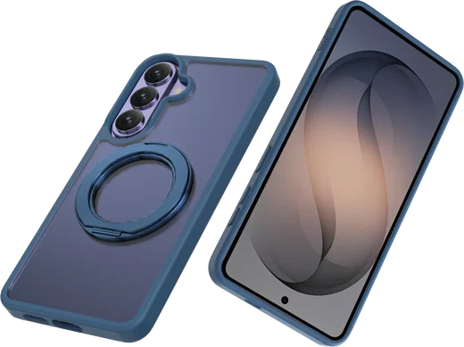 Buddi Frost Samsung Galaxy S26 Plus Hoesje MagSafe Ring Stand Matte Donker Blauw afbeelding 13