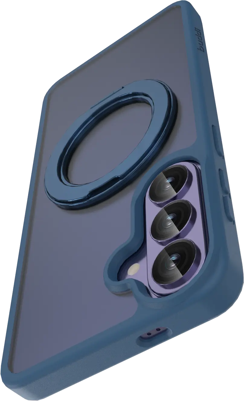 Buddi Frost Samsung Galaxy S26 Plus Hoesje MagSafe Ring Stand Matte Donker Blauw afbeelding 11