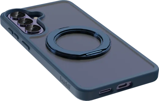 Buddi Frost Samsung Galaxy S26 Plus Hoesje MagSafe Ring Stand Matte Donker Blauw afbeelding 12