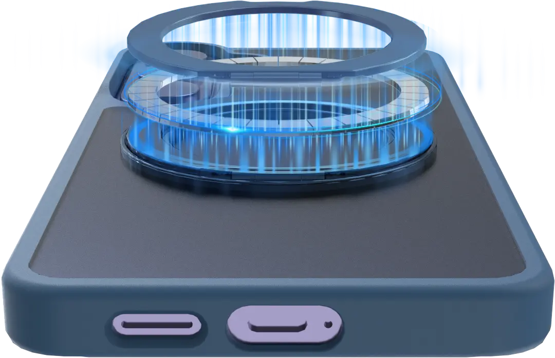 Buddi Frost Samsung Galaxy S26 Plus Hoesje MagSafe Ring Stand Matte Donker Blauw afbeelding 8
