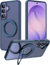 Buddi Frost Samsung Galaxy S26 Plus Hoesje MagSafe Ring Stand Matte Donker Blauw