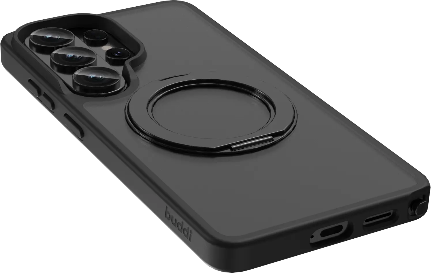 Buddi Frost Samsung S26 Ultra Hoesje MagSafe Ring Stand Matte Zwart afbeelding 12