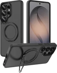 Buddi Frost Samsung S26 Ultra Hoesje MagSafe Ring Stand Matte Zwart afbeelding