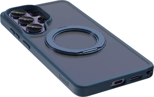 Buddi Frost Samsung S26 Ultra Hoesje MagSafe Ring Stand Matte Donker Blauw afbeelding 12