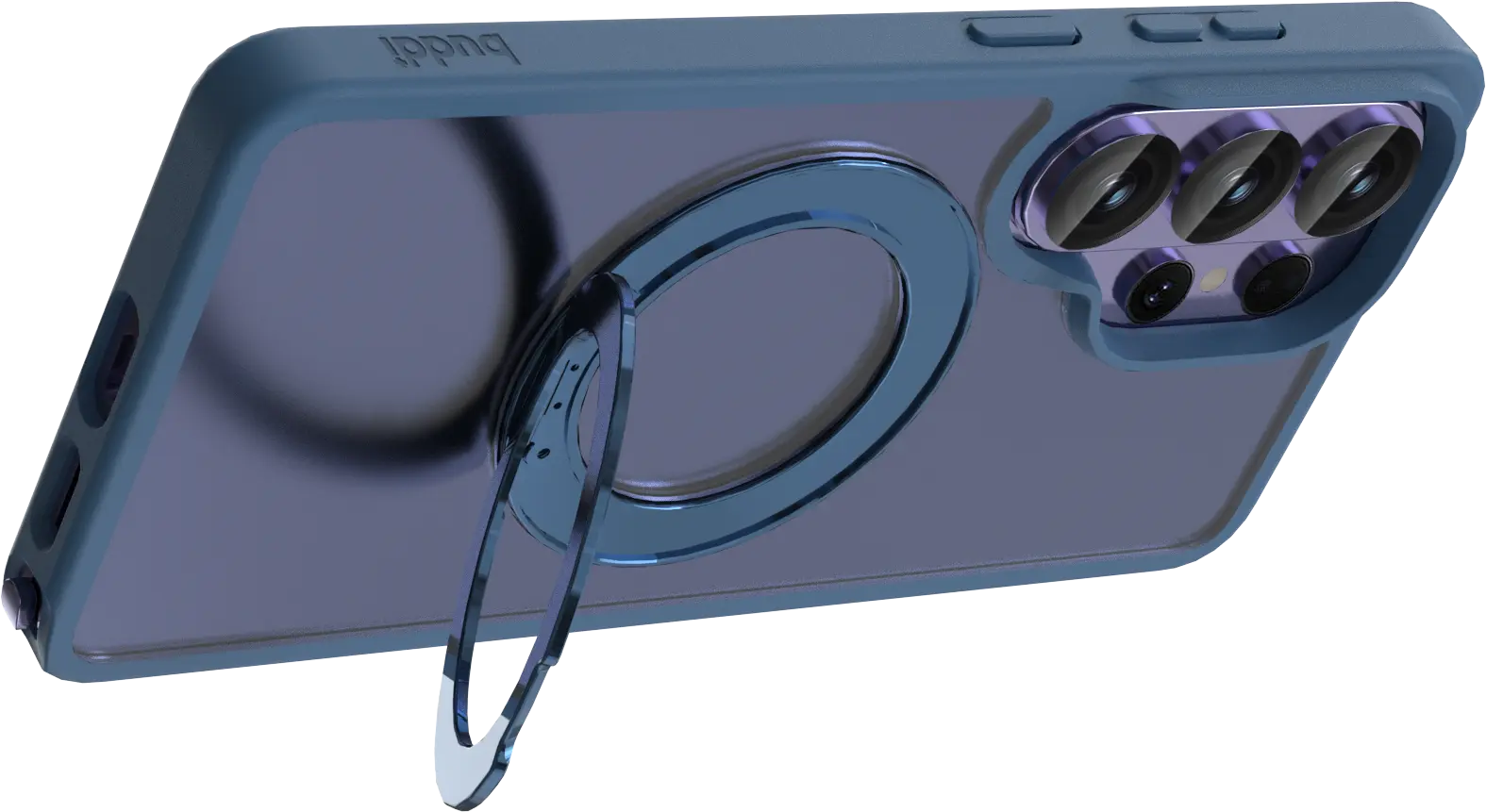 Buddi Frost Samsung S26 Ultra Hoesje MagSafe Ring Stand Matte Donker Blauw afbeelding 7