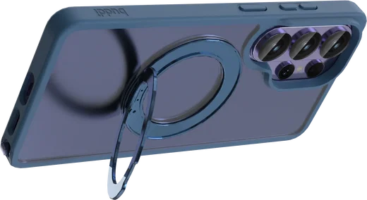 Buddi Frost Samsung S26 Ultra Hoesje MagSafe Ring Stand Matte Donker Blauw afbeelding 7