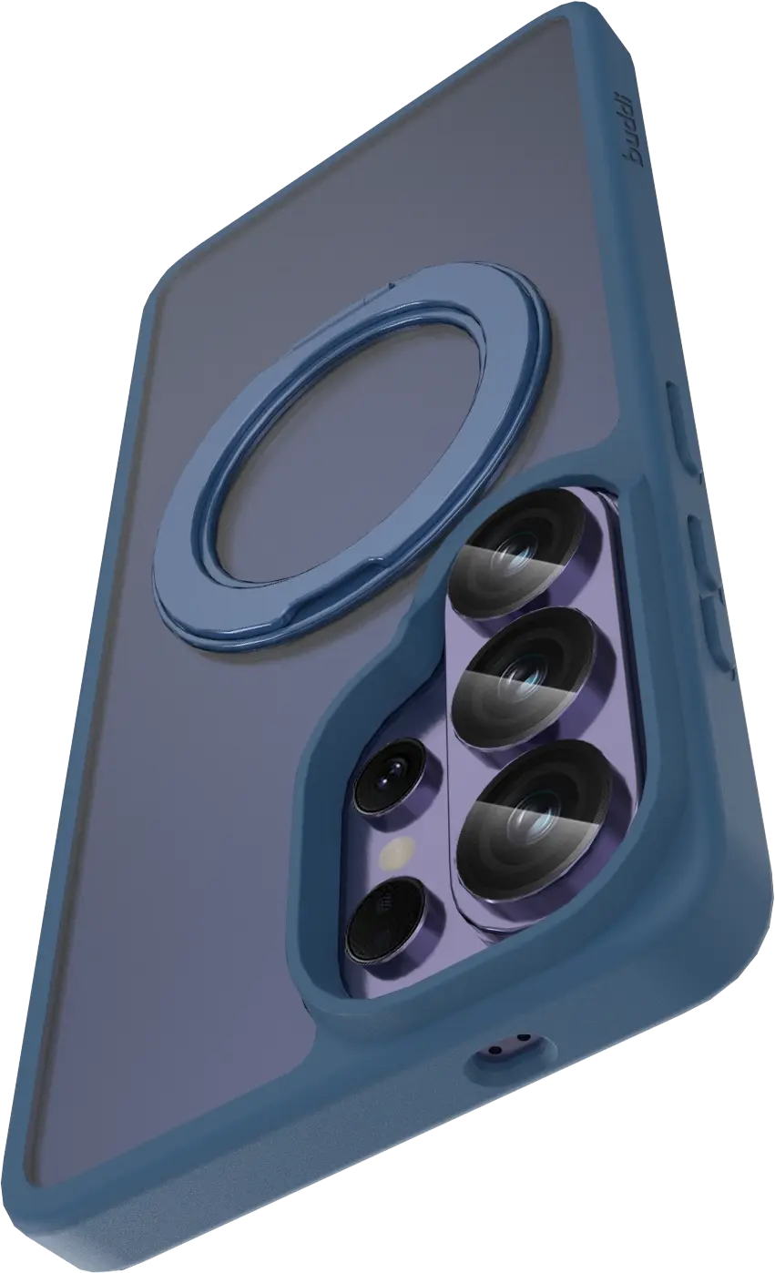 Buddi Frost Samsung S26 Ultra Hoesje MagSafe Ring Stand Matte Donker Blauw afbeelding 11