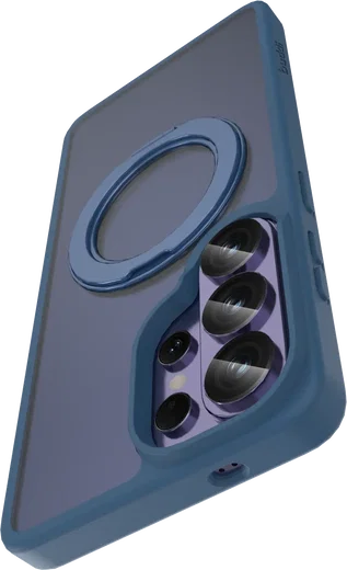 Buddi Frost Samsung S26 Ultra Hoesje MagSafe Ring Stand Matte Donker Blauw afbeelding 11
