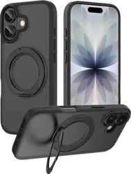 Buddi Frost Apple iPhone 17 Hoesje MagSafe Ring Stand Matte Zwart afbeelding
