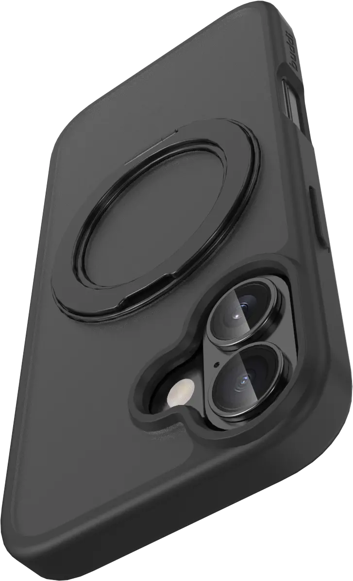 Buddi Frost Apple iPhone 17 Hoesje MagSafe Ring Stand Matte Zwart afbeelding 11