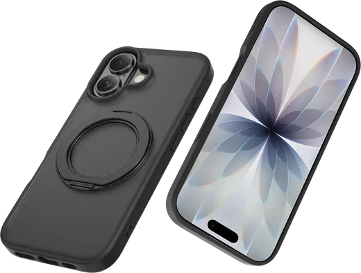 Buddi Frost Apple iPhone 17 Hoesje MagSafe Ring Stand Matte Zwart afbeelding 12