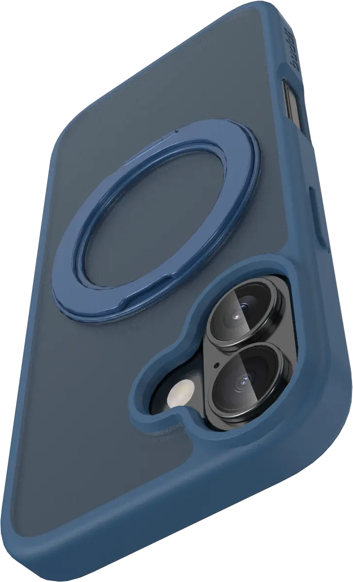 Buddi Frost Apple iPhone 17 Hoesje MagSafe Ring Stand Matte Donker Blauw afbeelding 11