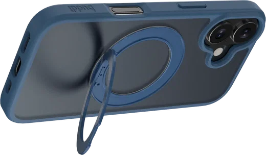 Buddi Frost Apple iPhone 17 Hoesje MagSafe Ring Stand Matte Donker Blauw afbeelding 7