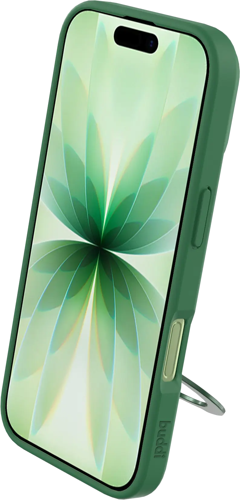 Buddi Frost Apple iPhone 17 Hoesje MagSafe Ring Stand Matte Groen afbeelding 13