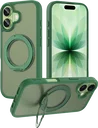 Buddi Frost Apple iPhone 17 Hoesje MagSafe Ring Stand Matte Groen