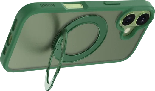 Buddi Frost Apple iPhone 17 Hoesje MagSafe Ring Stand Matte Groen afbeelding 7
