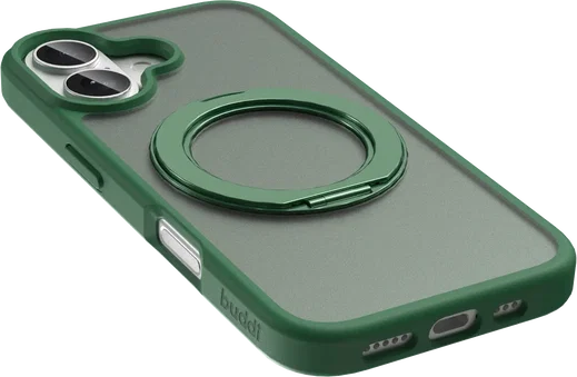 Buddi Frost Apple iPhone 17 Hoesje MagSafe Ring Stand Matte Groen afbeelding 10
