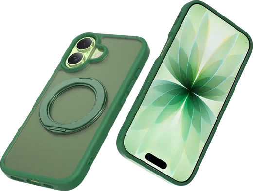 Buddi Frost Apple iPhone 17 Hoesje MagSafe Ring Stand Matte Groen afbeelding 12