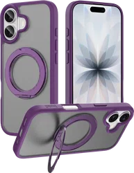 Buddi Frost Apple iPhone 17 Hoesje MagSafe Ring Stand Matte Paars afbeelding