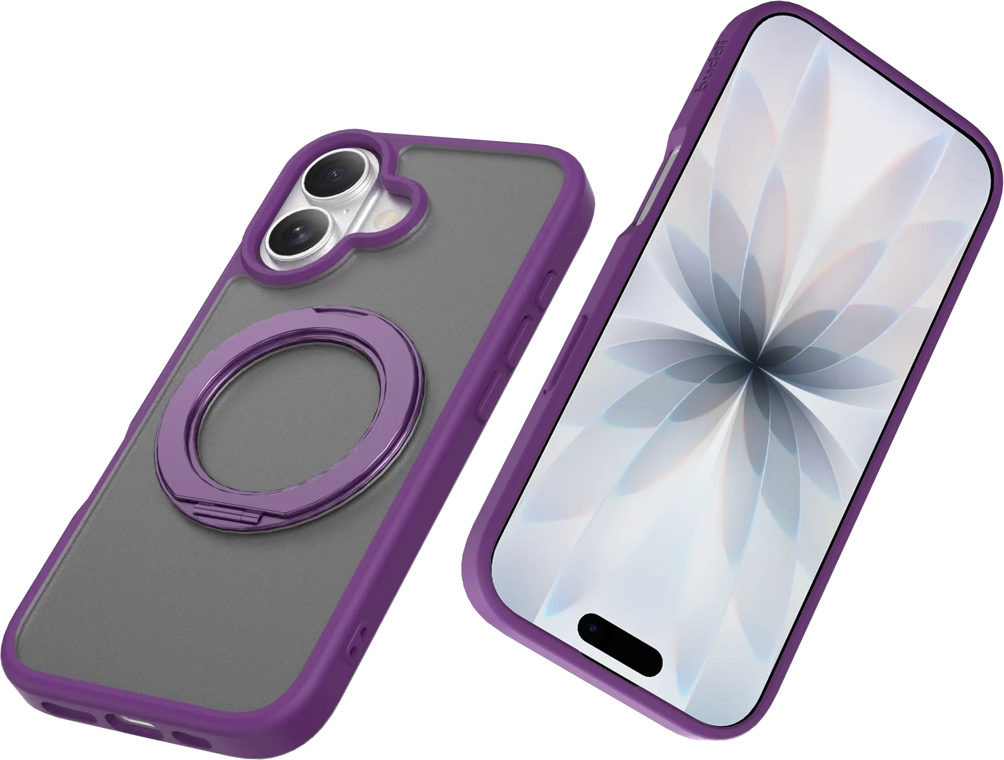 Buddi Frost Apple iPhone 17 Hoesje MagSafe Ring Stand Matte Paars afbeelding 12