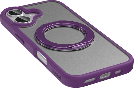 Buddi Frost Apple iPhone 17 Hoesje MagSafe Ring Stand Matte Paars afbeelding 10