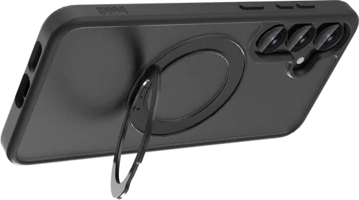 Buddi Frost Samsung S25 / S24 Hoesje MagSafe Ring Stand Matte Zwart afbeelding 6
