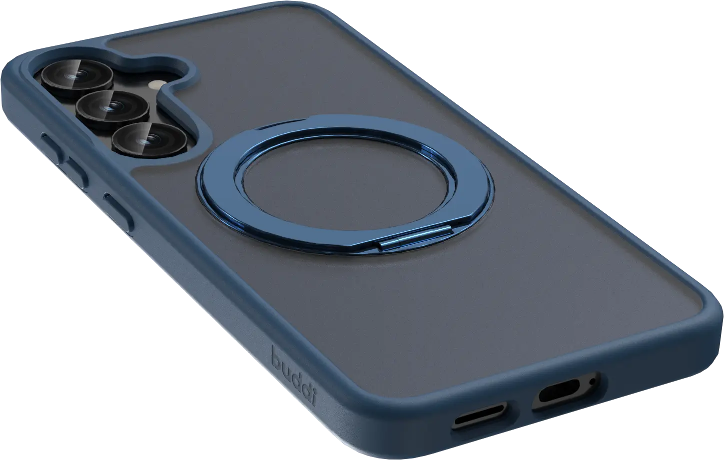 Buddi Frost Samsung S25 / S24 Hoesje MagSafe Ring Stand Matte Donker Blauw afbeelding 11