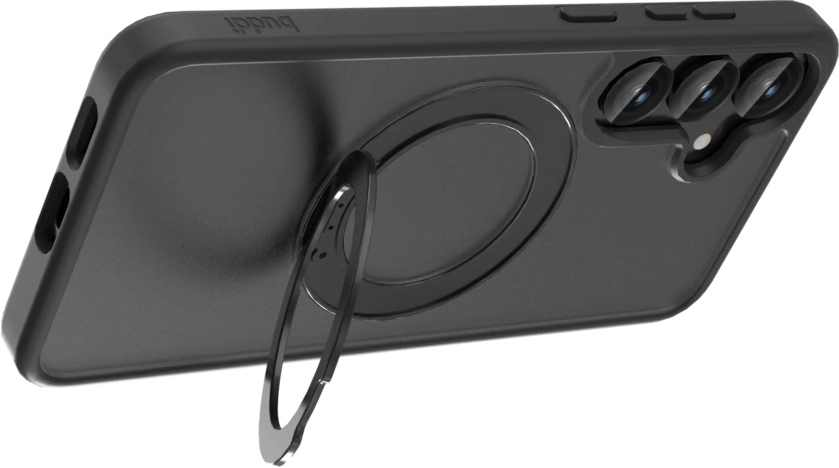 Buddi Frost Samsung S25 Plus / S24 Plus Hoesje MagSafe Stand Matte Zwart afbeelding 6