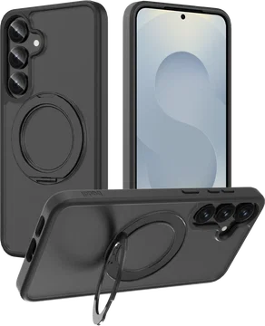 Buddi Frost Samsung S25 Plus / S24 Plus Hoesje MagSafe Stand Matte Zwart