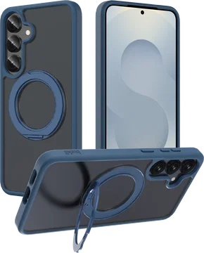 Buddi Frost Samsung S25 Plus / S24 Plus Hoesje MagSafe Stand Matte Donker Blauw